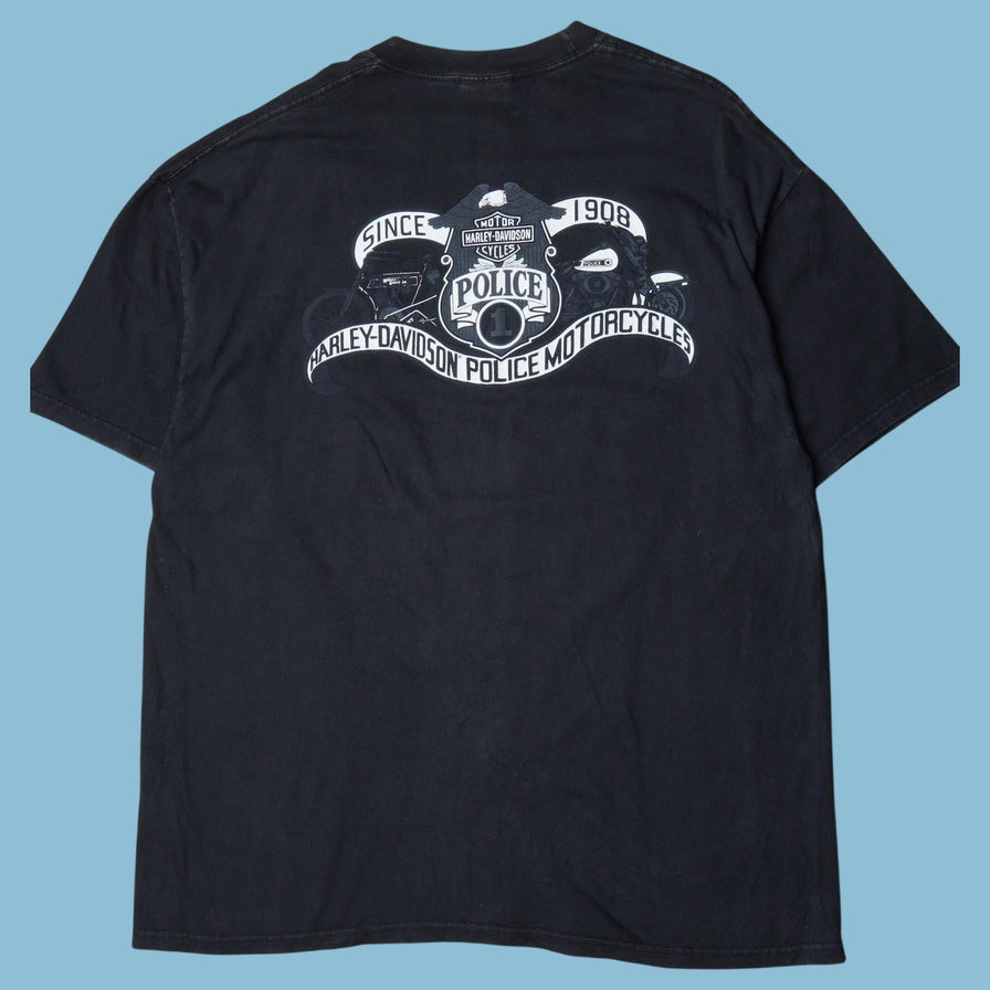 Vintage Harley Davidson Police T-Shirt - XL