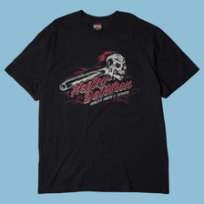 Vintage Harley Davidson Quality Parts & Service Skull T-Shirt - XL