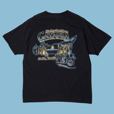Vintage Harley Davidson Skull Grafik T-Shirt - L