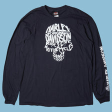 Vintage Harley Davidson Skull Graphic Longsleeve - XL