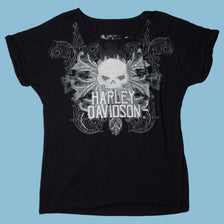 Vintage Harley Davidson Skull Graphic T-Shirt - XL