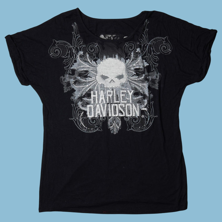 Vintage Harley Davidson Skull Graphic T-Shirt - XL