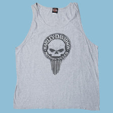 Vintage Harley Davidson Skull Graphic Tank Top - 2XL