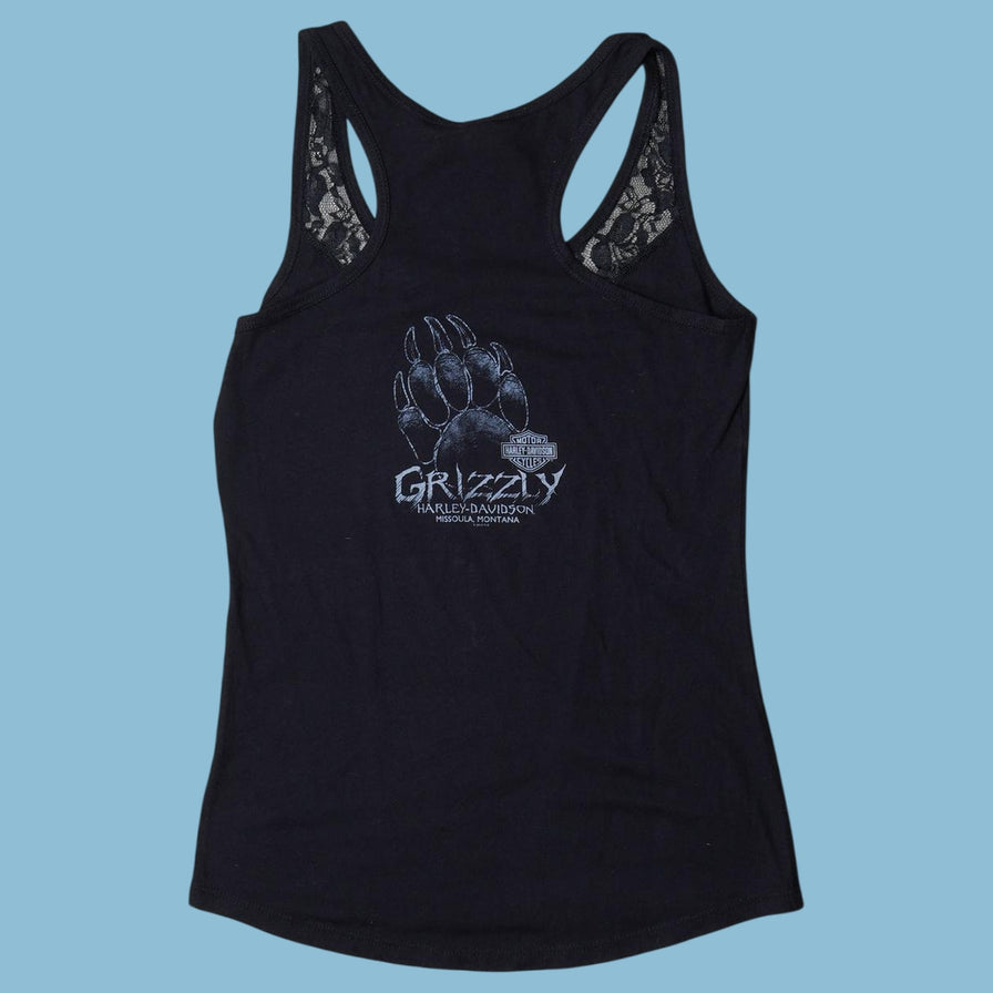 Vintage Harley Davidson Skull Lace Tank Top - M