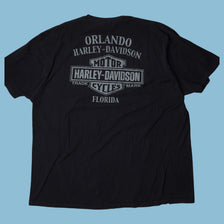 Vintage Harley Davidson Skull Live To Ride T-Shirt - XL