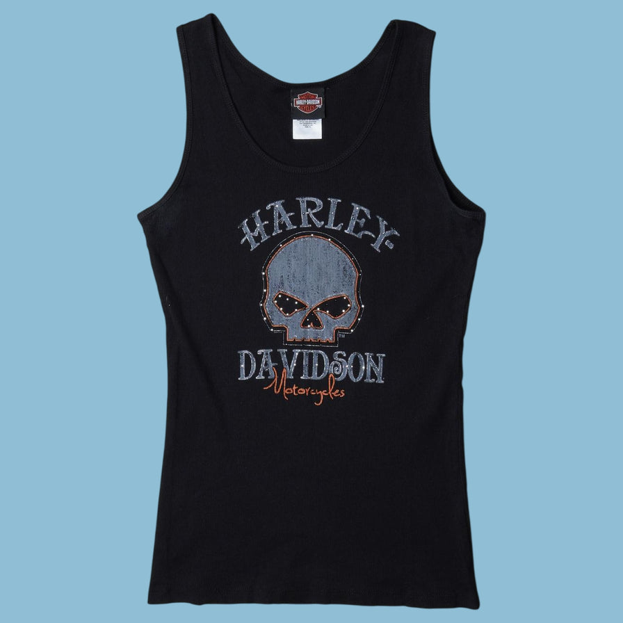 Vintage Y2K Harley Davidson Skull Tank Top - XL