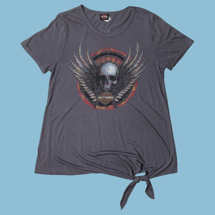 Vintage Harley Davidson Skull Wings T-Shirt - M