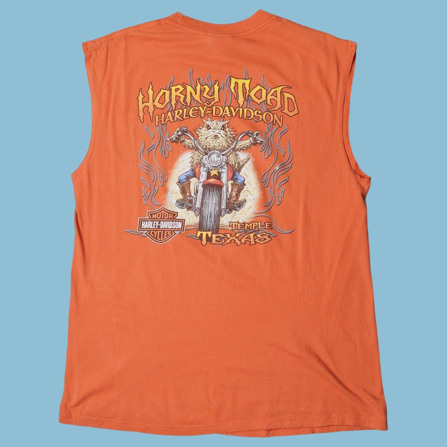 Vintage Harley Davidson Skull Wings Tank Top - L