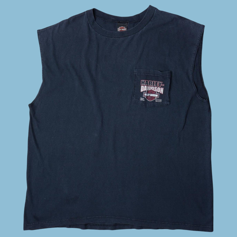 Vintage Harley Davidson Sleeveless T-Shirt - XL