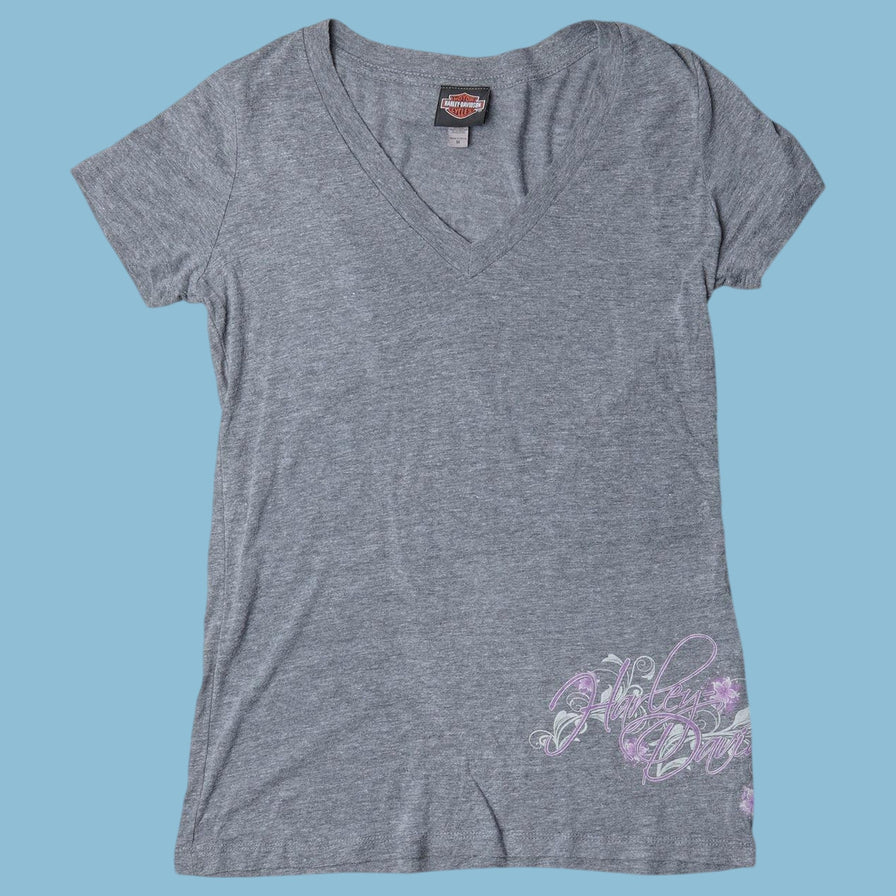 Vintage Harley Davidson V-Neck T-Shirt - M