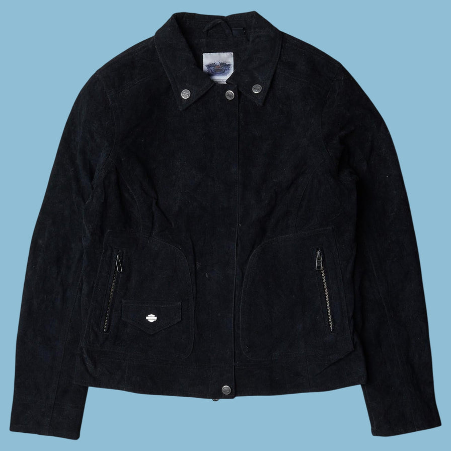 Vintage Harley Davidson Wildleder Lederjacke - M