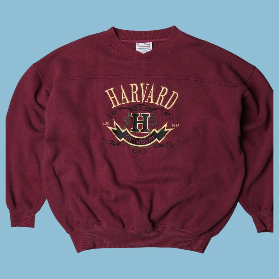 Vintage Harvard Crimson 90s Sweater - XL