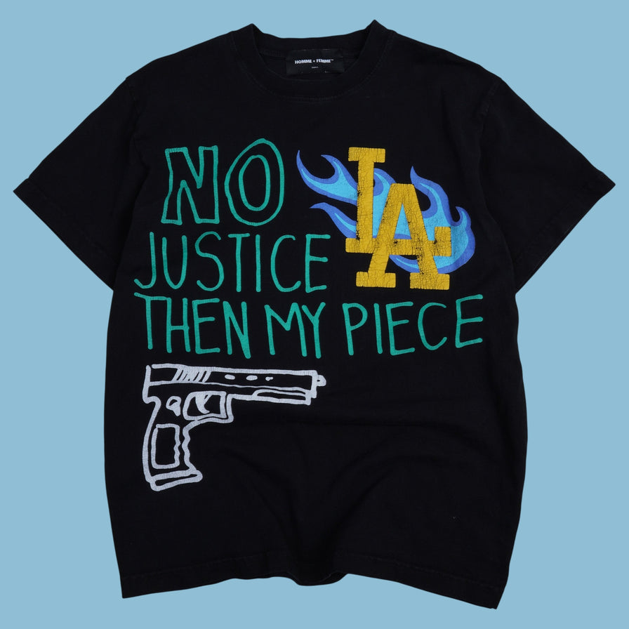 Vintage Homme Femme No Justice Then My Piece LA T-Shirt - S - NFF Vintage