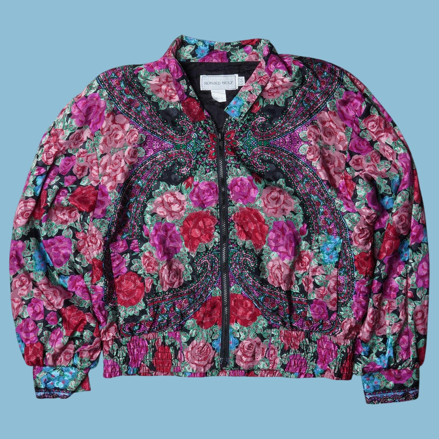 Vintage Howard Wolf 80s Floral Bluse - L
