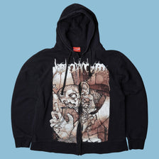 Sweat à capuche zippé vintage « Job For A Cowboy » - XL