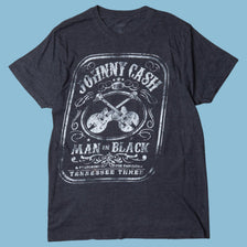 Vintage Johnny Cash Man in Black T-Shirt - L