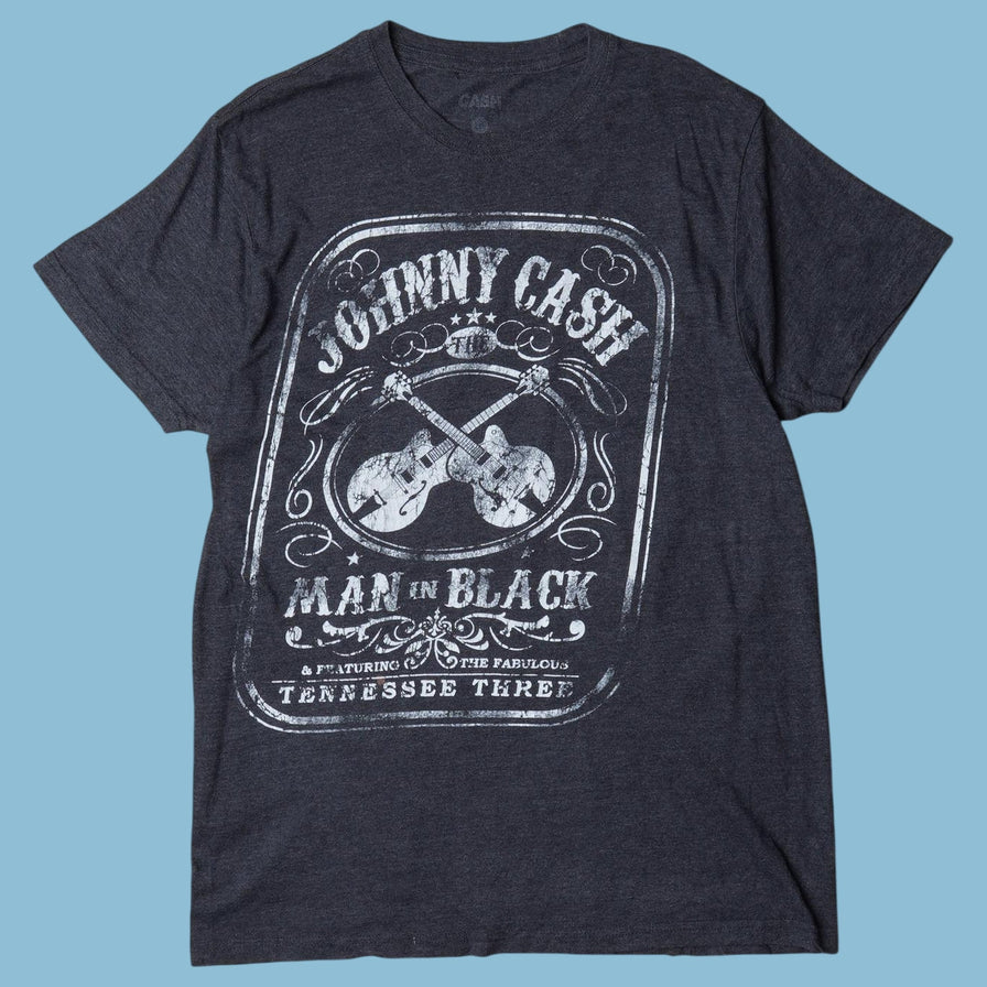 Vintage Johnny Cash Man in Black T-Shirt - L