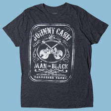 Vintage Johnny Cash Man in Black T-Shirt - L