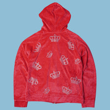 Vintage Juicy Couture 2000s Rhinestone Crown Hoodie - L