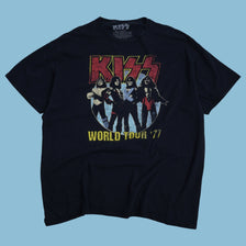 Vintage Kiss World Tour 1977 T-Shirt - XL - NFF Vintage