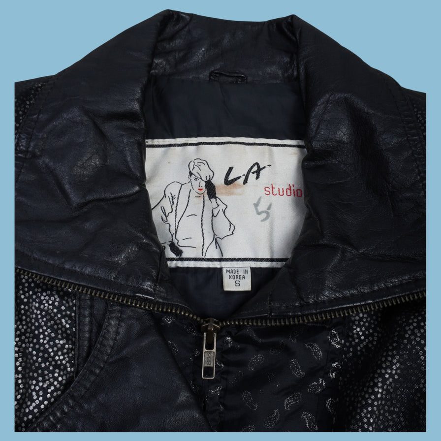 Vintage L.A. Studio Leder Bomberjacke - S - NFF Vintage