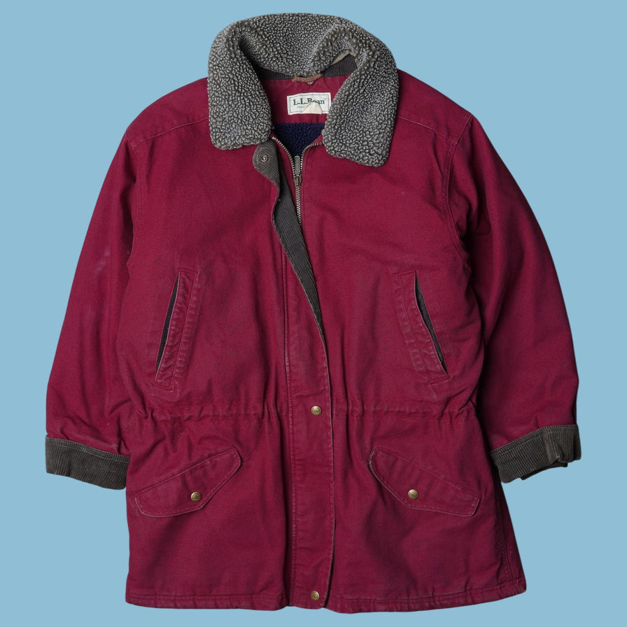 Vintage L.L. Bean 90s Sherpa Collar Jacke - L