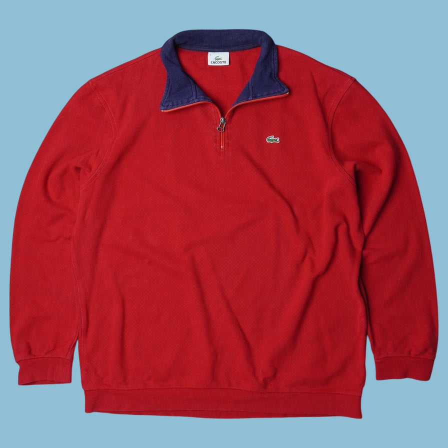 Vintage Lacoste Quarter-Zip Sweater - L