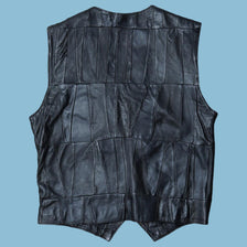 Vintage Lederjacke Weste mit Nieten - XL