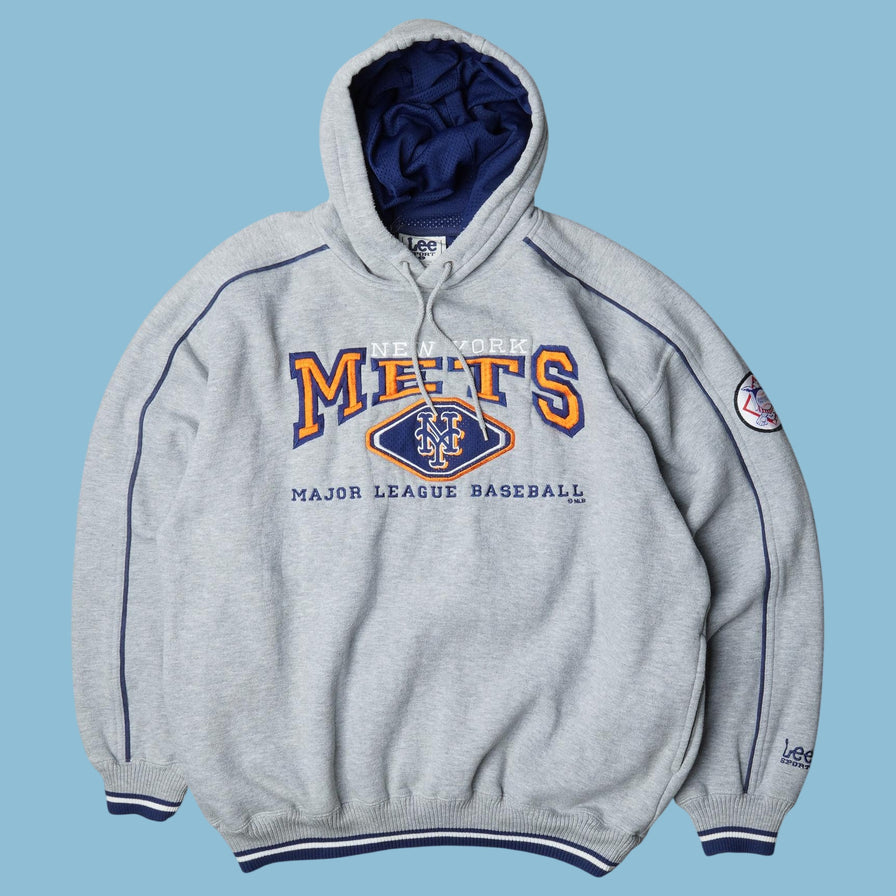 Sweat à capuche vintage Lee années 90 New York Mets MLB - L