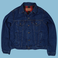 Vintage 80s Levi's Karo-Stoff Jeansjacke - L