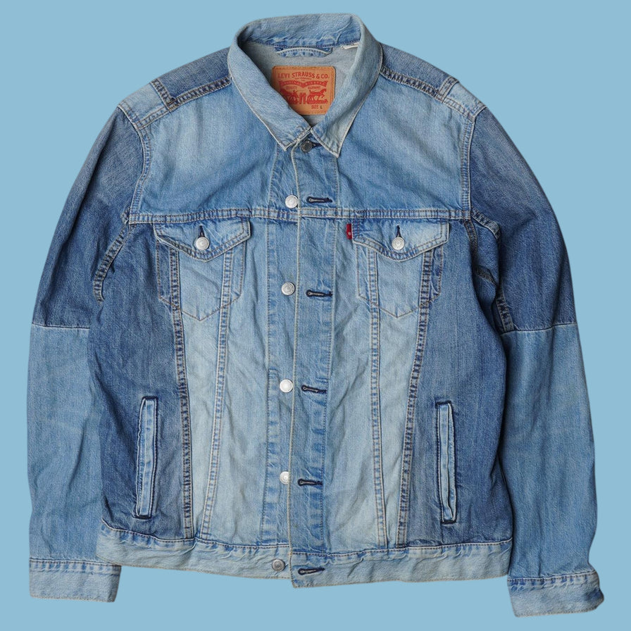Veste en jean vintage Levi's en patchwork - L