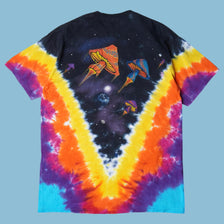 Vintage Liquid Blue Space Mushroom Tie-Dye T-Shirt - L