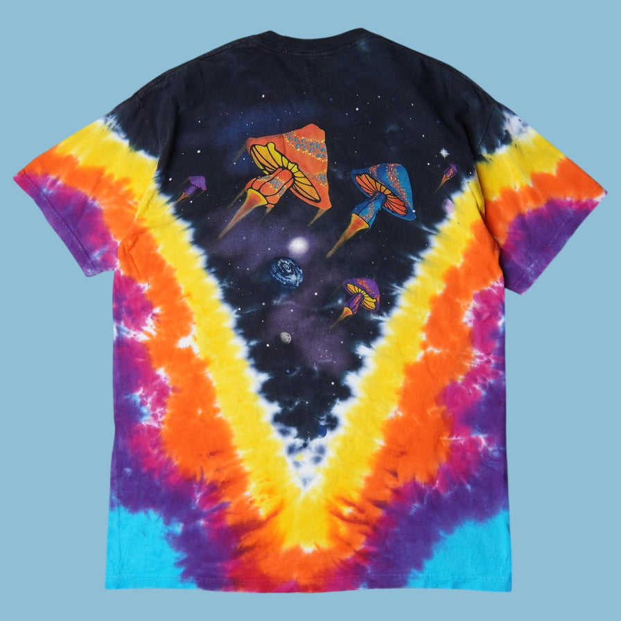 Vintage Liquid Blue Space Mushroom Tie-Dye T-Shirt - L