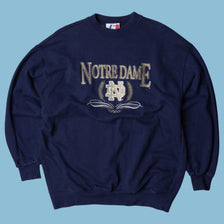 Vintage Logo Athletic 90s Notre Dame Sweater - L