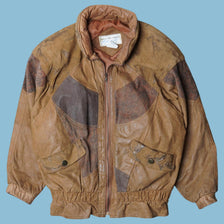 Vintage Maggie Lawrence 80s Patchwork Lederjacke - M
