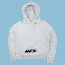 Vintage Main Label Off White Hoodie - M