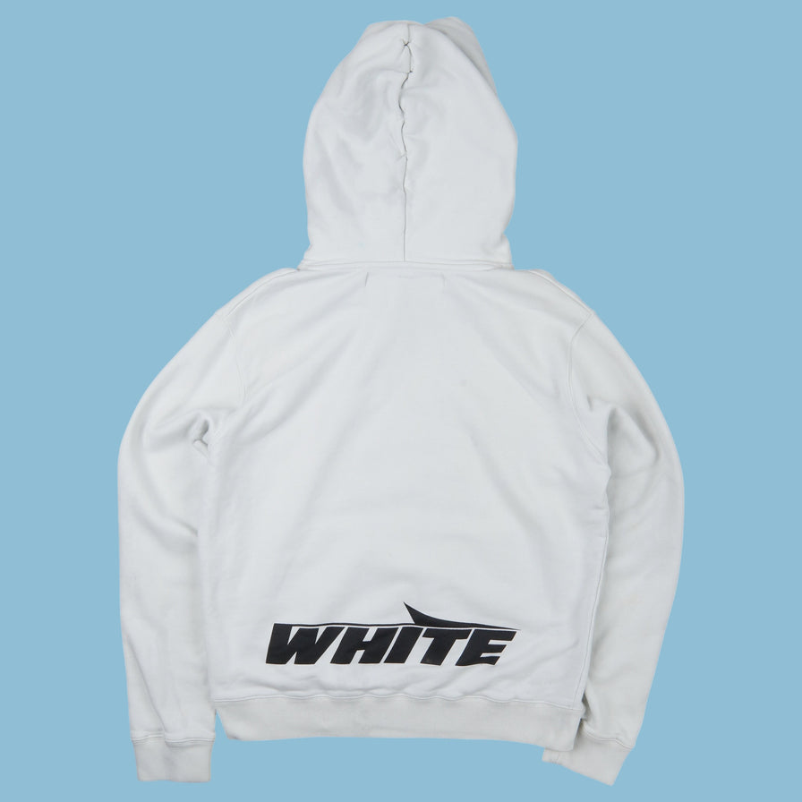 Vintage Main Label Off White Hoodie - M
