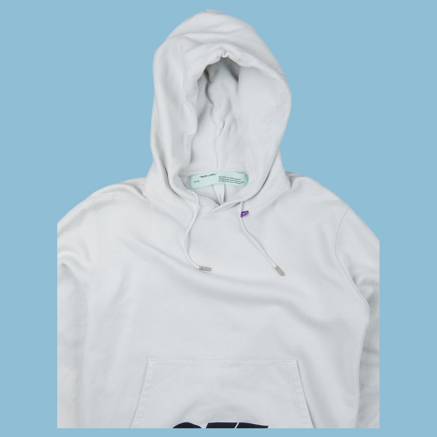 Vintage Main Label Off White Hoodie - M