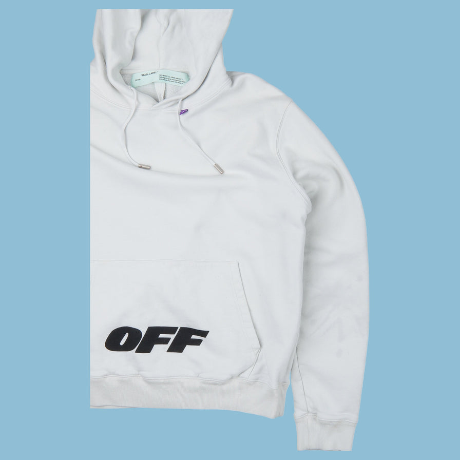 Vintage Main Label Off White Hoodie - M