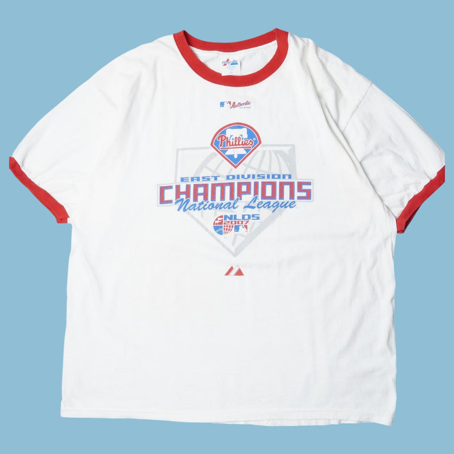 Vintage Majestic 2000s Philadelphia Phillies East Division Champions T-Shirt - 2XL