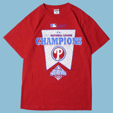 Vintage Majestic 2000s Philadelphia Phillies World Series T-Shirt - S