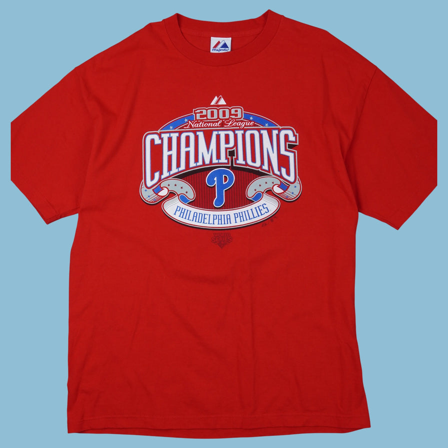 Vintage Majestic Philadelphia Phillies Champions 2009 T-Shirt- XL