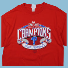 Vintage Majestic Philadelphia Phillies Champions 2009 T-Shirt- XL