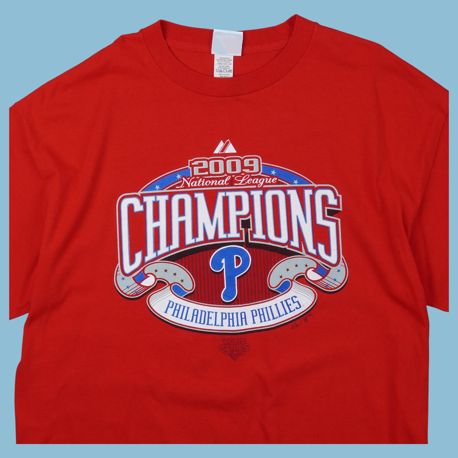 Vintage Majestic Philadelphia Phillies Champions 2009 T-Shirt- XL