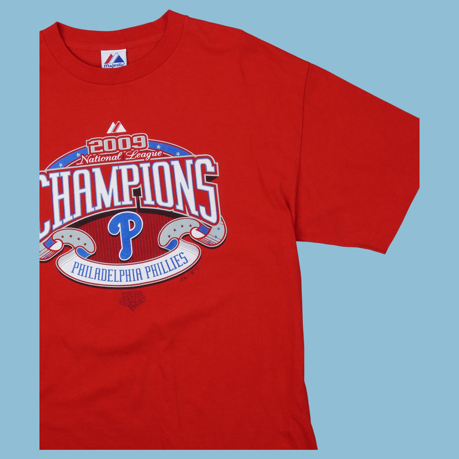 Vintage Majestic Philadelphia Phillies Champions 2009 T-Shirt- XL