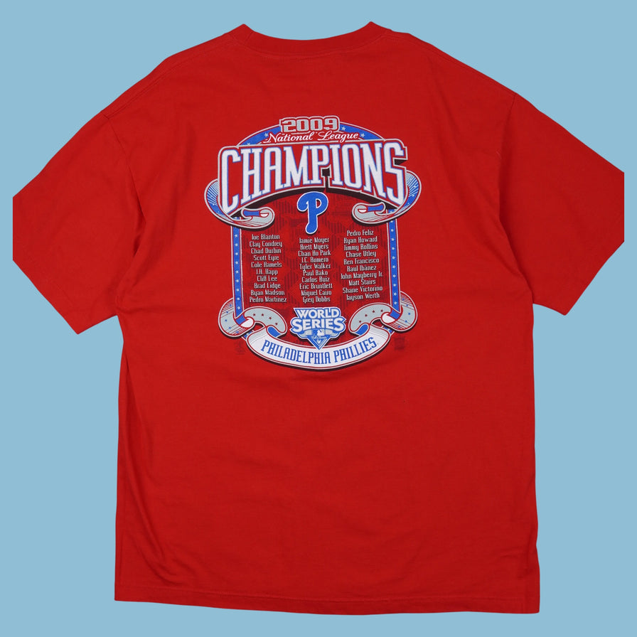 Vintage Majestic Philadelphia Phillies Champions 2009 T-Shirt- XL
