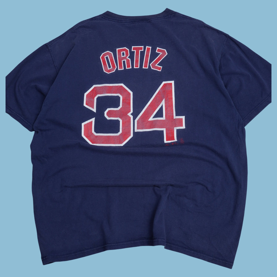 Vintage Majestic Boston Red Sox David Ortiz 34 T-Shirt - XL - NFF Vintage