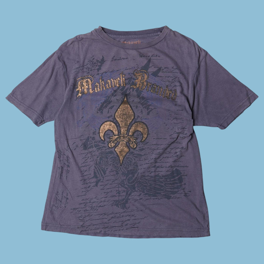 Vintage Makaveli Branded 2000s Fleur de Lis T-Shirt - M