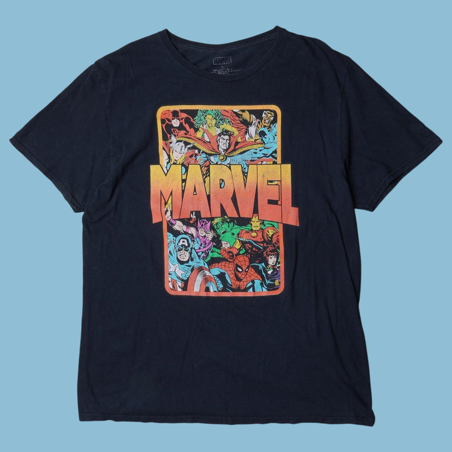 Vintage Marvel Comic Print T-Shirt - L