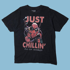 Vintage Marvel Deadpool Holiday T-Shirt - L